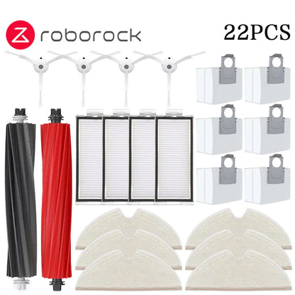 Roborock Q8 Max, Q5 Pro Replacement Parts – Main Brush, Side Brush, HEPA Filter, Mop & Dust Bag Accessories