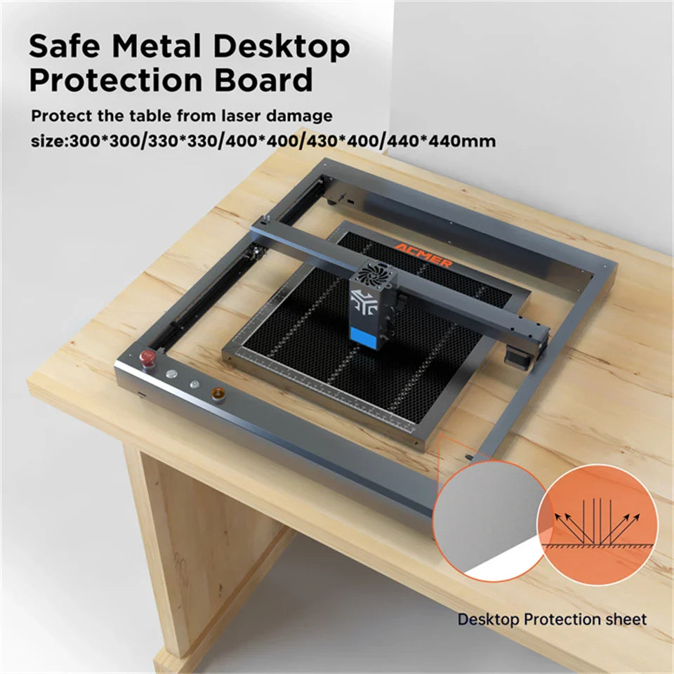 ACMER Laser Cutting Honeycomb Table – 300x300/330x330/400x400/440x440mm for CO2 & Diode Laser Engraver Machines