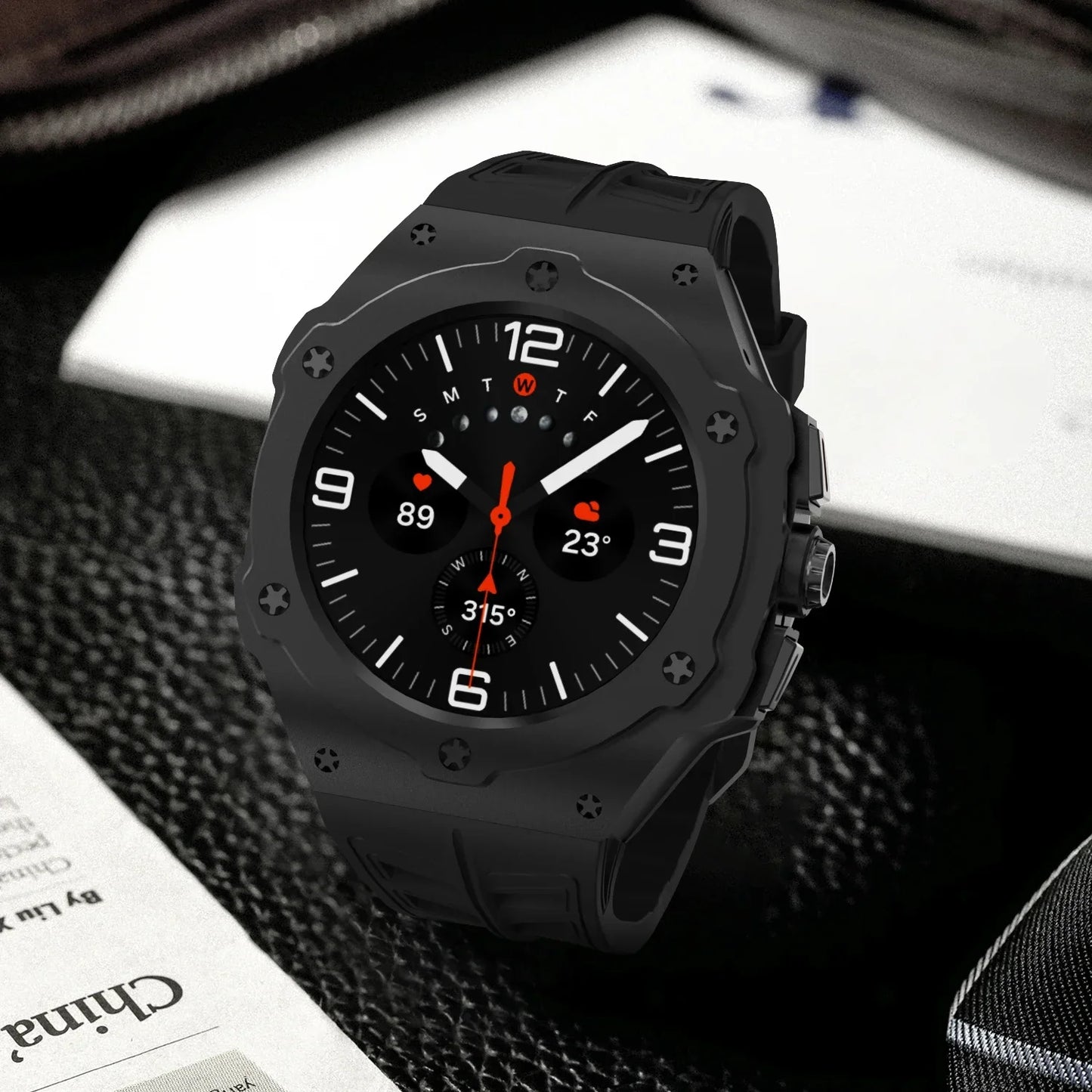 Luxury Carbon Case & Rubber Strap Kit – Samsung Galaxy Watch Ultra 47mm Accessories
