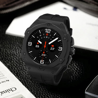Luxury Carbon Case & Rubber Strap Kit – Samsung Galaxy Watch Ultra 47mm Accessories