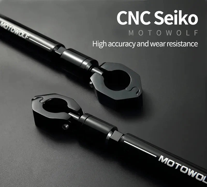 22mm CNC Aluminum Motorcycle & Scooter Crossbar – Reinforced Mount Bracket for Phone, GPS, Spotlight & Headlights