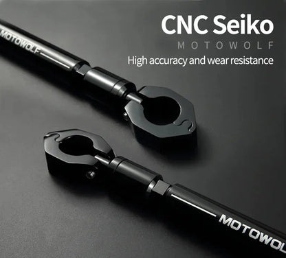 22mm CNC Aluminum Motorcycle & Scooter Crossbar – Reinforced Mount Bracket for Phone, GPS, Spotlight & Headlights