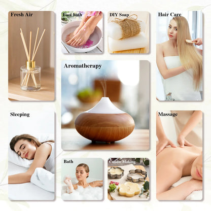MAYJAM 100ml Essential Oil with Dropper - Sandalwood, Lavender, Eucalyptus & Vanilla for Humidifiers & Candles