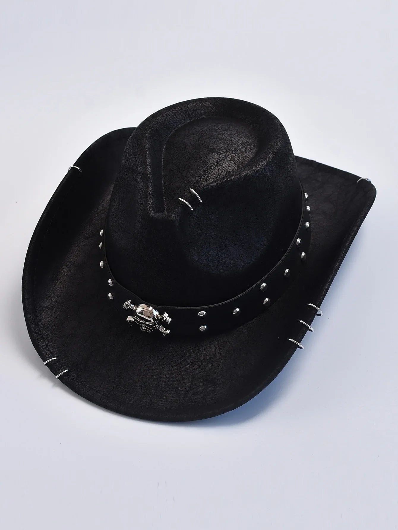 Faux Leather Vintage Western Cowboy Hat for Men – Gentleman Jazz Panama Cowgirl Sombrero Hat