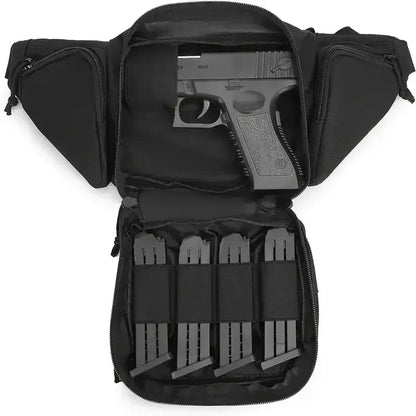 Classic Tactical Concealed Carry Fanny Pack – Durable Oxford Fabric Waist Bag with Gun Holster & Magazine Pouch, Zipper Closure