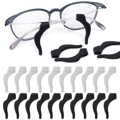Anti-Slip Silicone Ear Hooks for Glasses | Elastic Eyewear Grip, Temple Holder & Fastener Accessories