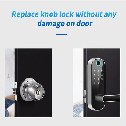 Smart Fingerprint Door Lock – Keyless WIFI Digital Touchscreen, App Remote Control, NFC, IP67 Waterproof, Includes 2 IC Cards