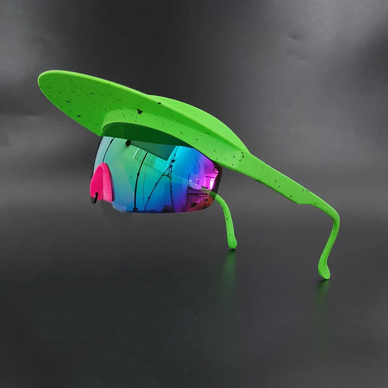 UV400 Cycling Sunglasses - Brim Sun-Proof Men Women 2024 Road Bike Glasses Male Female Bicycle Goggles MTB Sport Eyewear Lens Eye