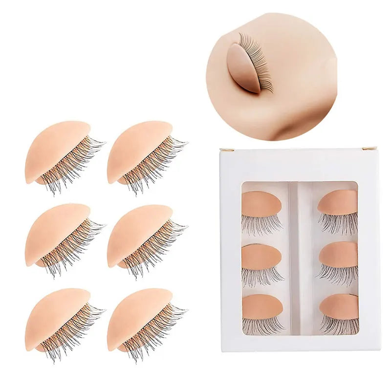 Eyelash Extension Mannequin Head – Practice Makeup Tool with Removable Replacement Eyelids for Training