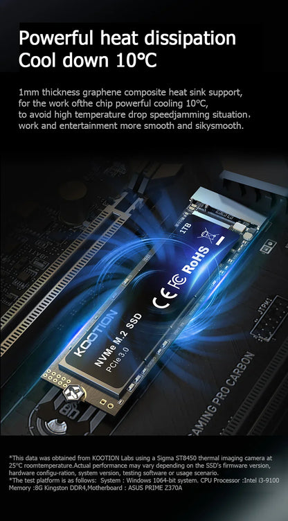 KOOTION X15 M.2 NVMe SSD - 256GB, 512GB, 1TB PCIe Internal Solid State Drive for Laptop & Desktop