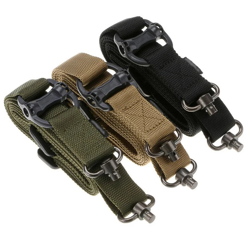 Tactical Adjustable MS4 Rifle Sling — QD Metal Swivel, 2-Point & Single-Point Quick Release for Multi-Mission Use