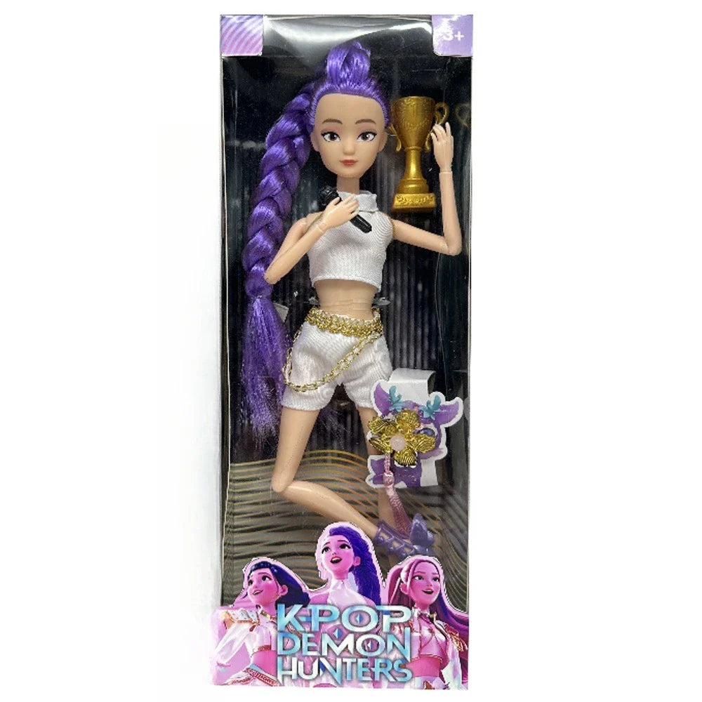 HOT K-Pop Demon Hunters Doll Toys – Rumi, Mira & Zoey Action Figures, Princess Baby Girl Plastic DIY Toy for Girls