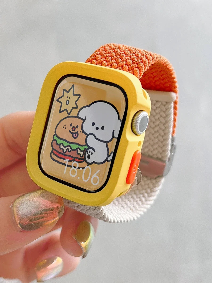 Candy Silicone Apple Watch Case & Strap - Protective Band Cover for Series 11 10 9 8 7 SE 6 5 4 Ultra 49mm 45mm 41mm 44mm 40mm