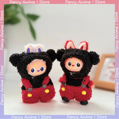 Mini Labubu 4.0 Plush Doll Outfit – Cartoon Mickey, Lotso, Dinosaur & Elk Clothes for Love Series DIY Accessories