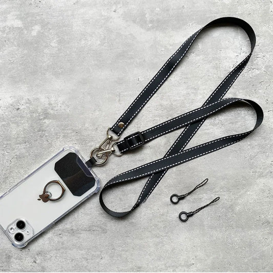 Simplicity Crossbody Cell Phone Lanyard – Adjustable Neck Strap with Universal Clip Gasket, Anti-Lost Mobile Phone Lanyard