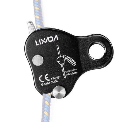 Climbing Ascender Belay Device – Arborist Rope Protection Grip for 8-13MM Outdoor Mountain Climbing Rigging