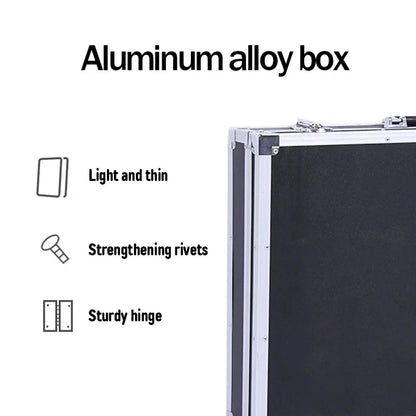 Aluminum Tool Box — Portable Storage Case with Sponge Lining, Handheld Impact-Resistant Toolbox 30x17x8cm