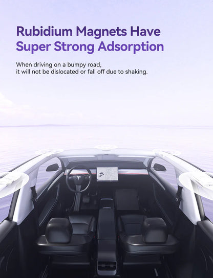 YZ Magnetic Suction Clip Sun Shades for Tesla Model 3/Y Highland 2021-2025 – Front & Rear Glass Roof Sunroof Skylight Sunshade