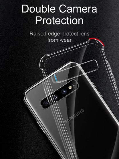 Luxury Transparent Silicone Case for Samsung Galaxy S25/S24/S20 FE/S10/S9/S8 Plus/S10E/Note 8/9/10 Lite – Soft Shockproof Protection