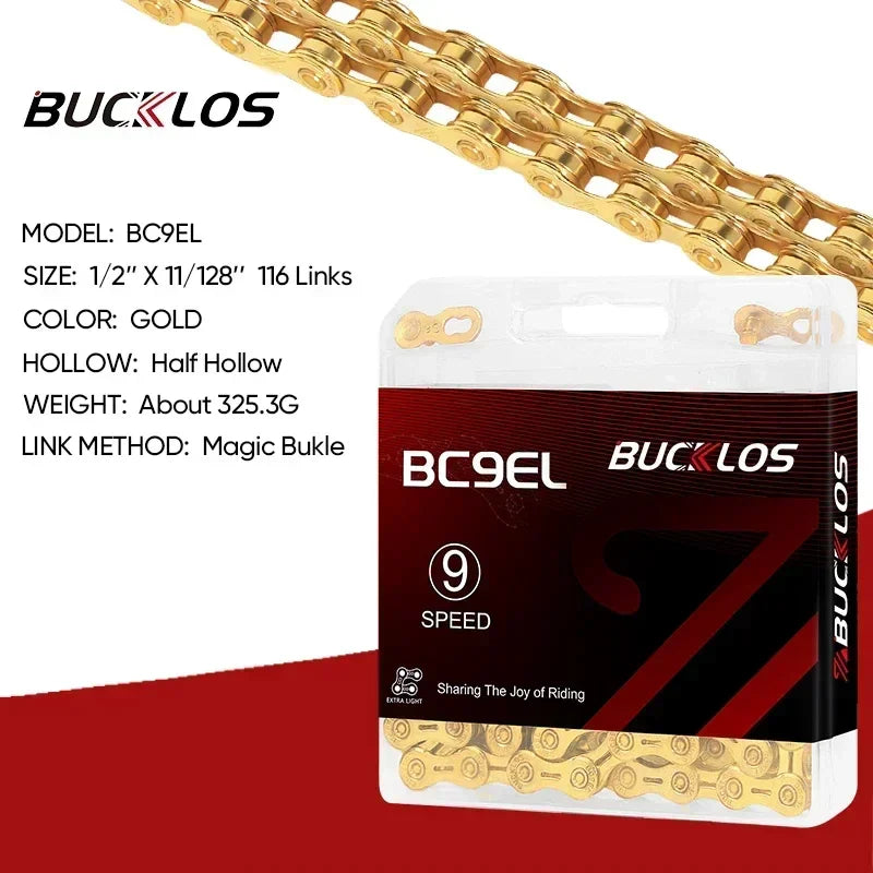 BUCKLOS MTB Bike Chain – 12 & 11 Speed Mountain & Road Bicycle Chain, Compatible with 8-12 Speed Cycling Parts