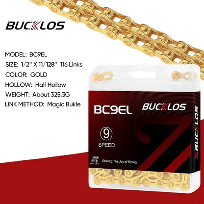 BUCKLOS MTB Bike Chain – 12 & 11 Speed Mountain & Road Bicycle Chain, Compatible with 8-12 Speed Cycling Parts