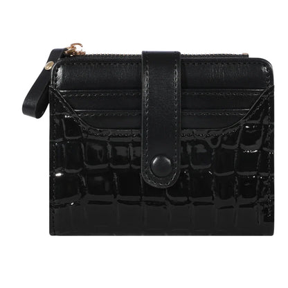 Elegant Women’s Multi-Card Wallet – Casual PU Leather Double Zip Clutch with Crocodile Texture and Stylish Storage