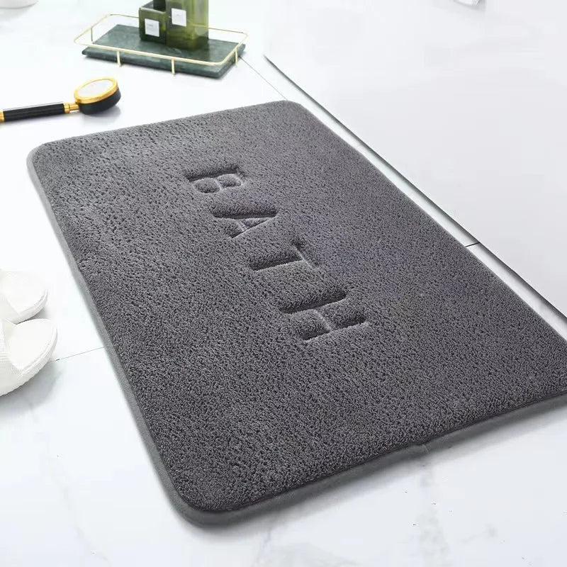 Anti-Slip Faux Cashmere Memory Foam Carpet – Super Absorbent Coral Fleece Floor Mat for Kitchen, Living Room & Bathroom