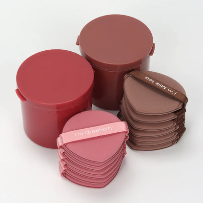 Karsyngirl 7-Piece Strawberry Makeup Sponge Set — Double-Sided Soft Cosmetic Puffs for Powder & Beauty Application