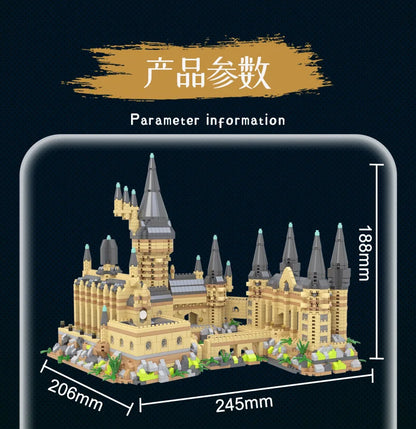 Magic Castle Building Blocks Set — DIY Wizardry School Model with Micro Bricks for Kids & Adults, Creative Assembly Toy Gift