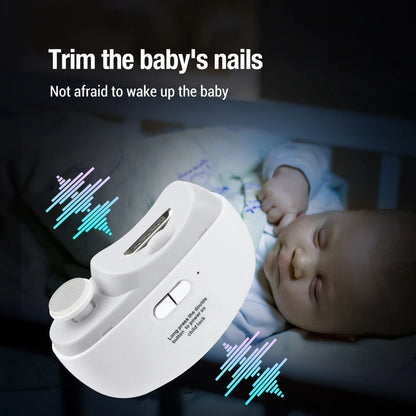 Rechargeable Electric Nail Clipper & Trimmer for Baby and Adult - Grinding, Polishing, and Automatic Manicure with LED Light