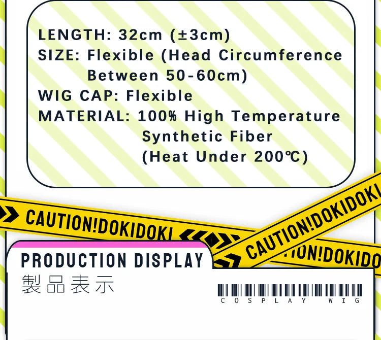 Zoeyy DokiDoki Cosplay Wig – Star Hair Style for Women, Includes Free Wig Cap, Halloween & Costume Props