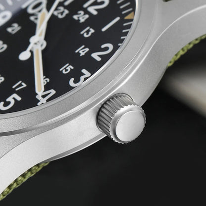 Militado ML05 Vintage Quartz Watch 38mm with VH31 Movement, Domed Sapphire Crystal, AR Coating & Luminous Dial
