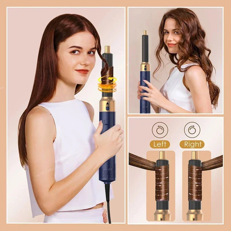 5-in-1 Hair Dryer Comb Set – Professional Hot Air Styler for Curling, Straightening & Volumizing Hair at Home