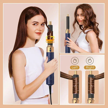 5-in-1 Hair Dryer Comb Set – Professional Hot Air Styler for Curling, Straightening & Volumizing Hair at Home