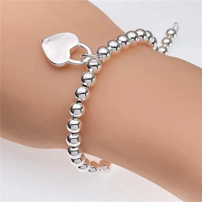 Fine 925 Sterling Silver Chain Bracelet – Solid Charm Jewelry for Women & Men, Party, Wedding & Fashion Gift