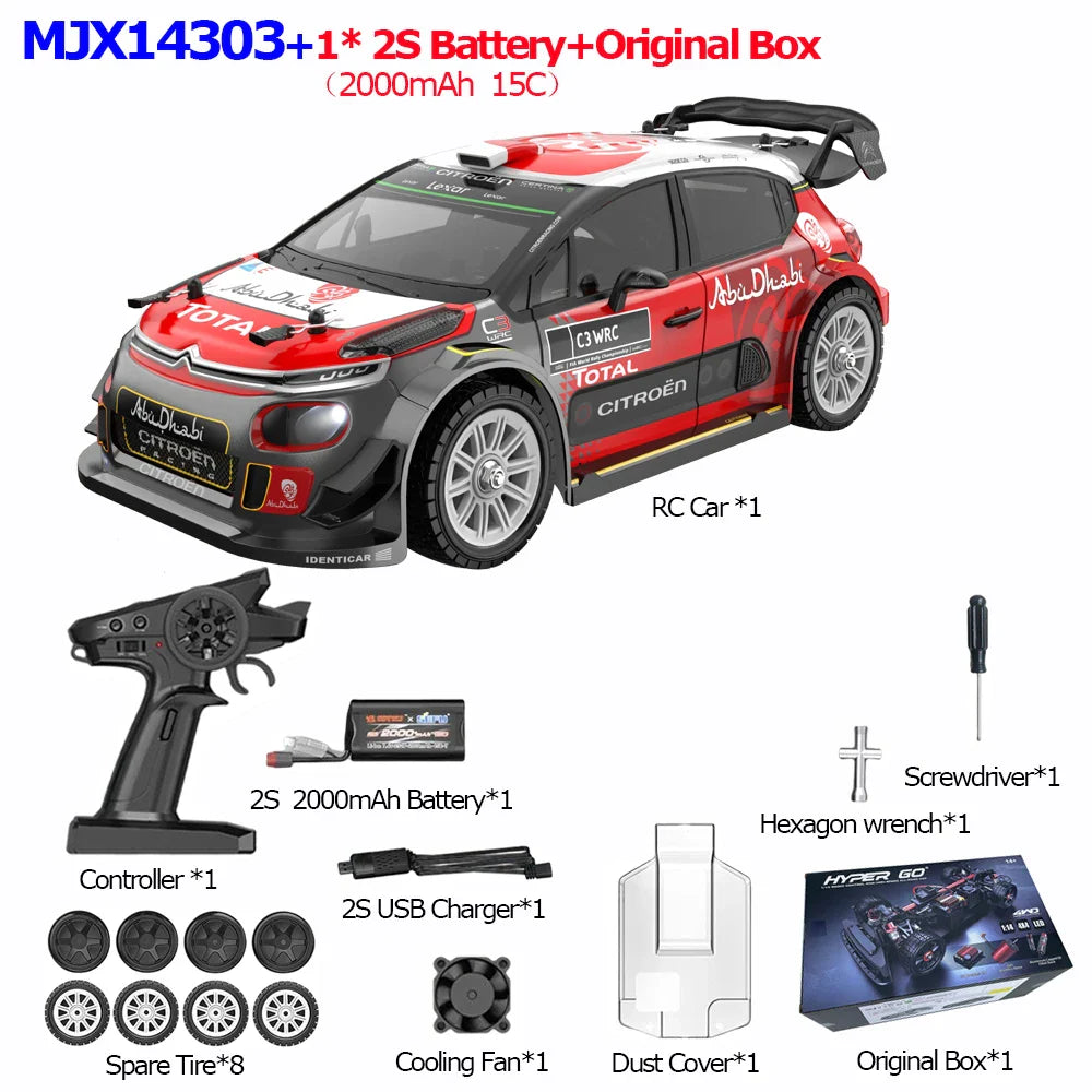 MJX 14301/14302/14303 1/14 RC Car — 55km/h Brushless HYPER GO 2.4G 4WD Off-Road High-Speed Remote Control Car Truck Hobby Toy
