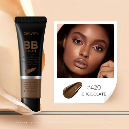 High Coverage BB Cream Foundation – Waterproof Long-Lasting Concealer & Brightening Face Primer for Natural Contour Makeup Base