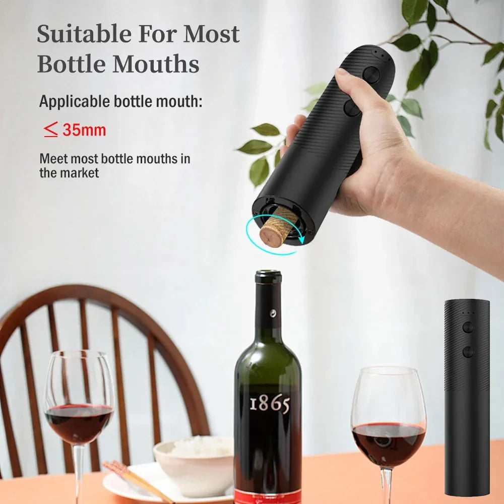 Electric Wine Bottle Opener – Automatic Rechargeable Red Wine Corkscrew with One-Click Operation, Kitchen Wine Tool
