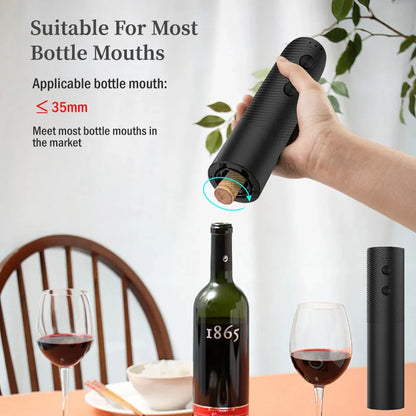 Electric Wine Bottle Opener – Automatic Rechargeable Red Wine Corkscrew with One-Click Operation, Kitchen Wine Tool