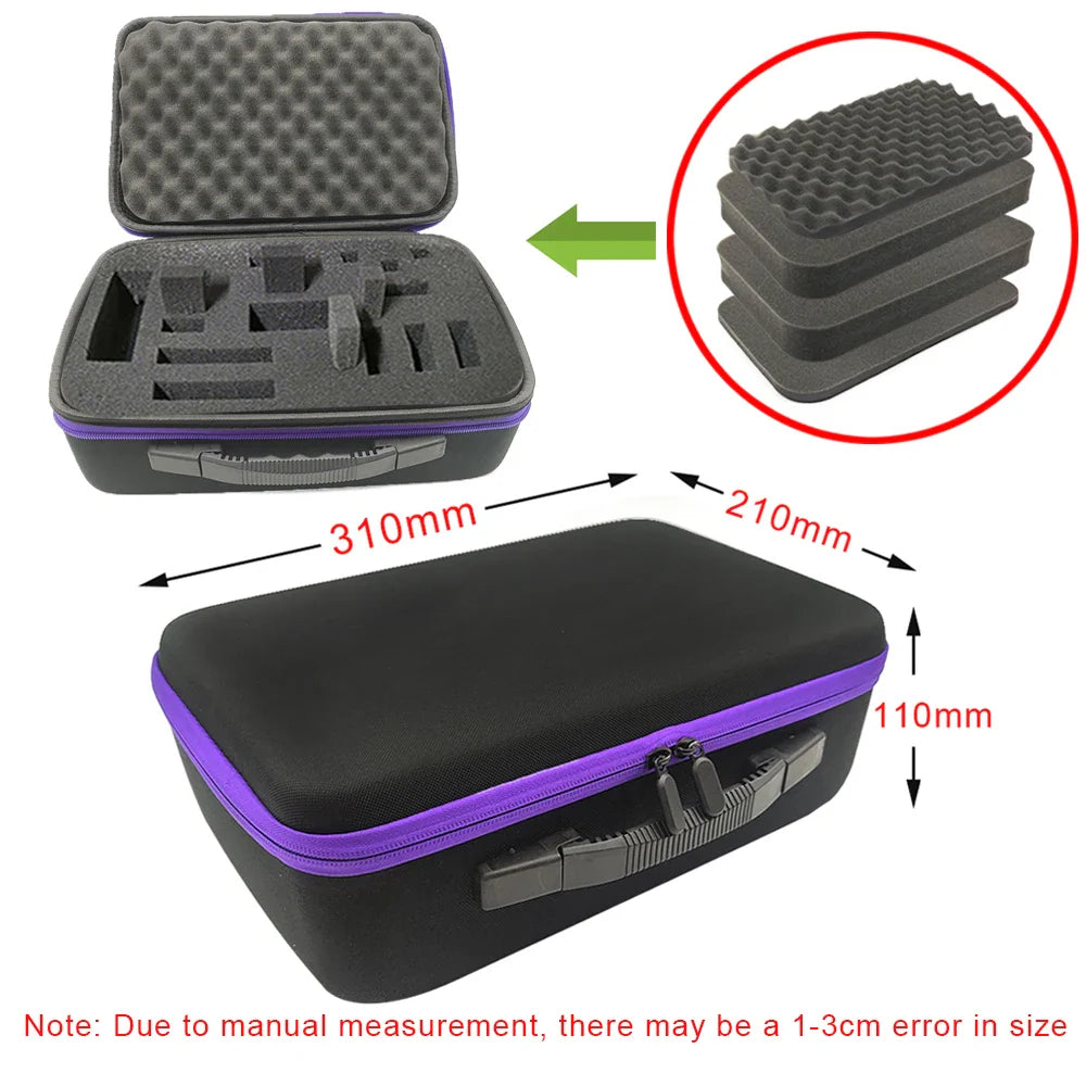 DIY Foam Hard Carry Case Storage Bag – Shockproof Travel Zipper Organizer for Camera & Outdoor Tool Accessories