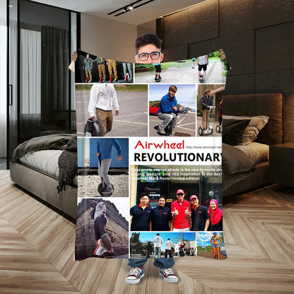 Custom Personalized Wool Blanket – Photo & Text Printed Sofa Throw, Unique Gift for Pets, Friends & Family