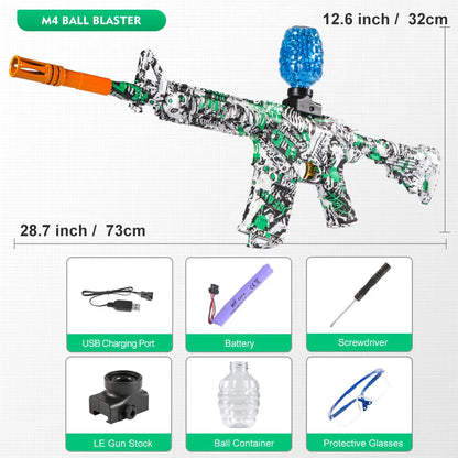 M416 Electric Blaster Gun Set, High Precision Shooting Toy for Outdoor Fun, Birthday Gift (Bullets Excluded)