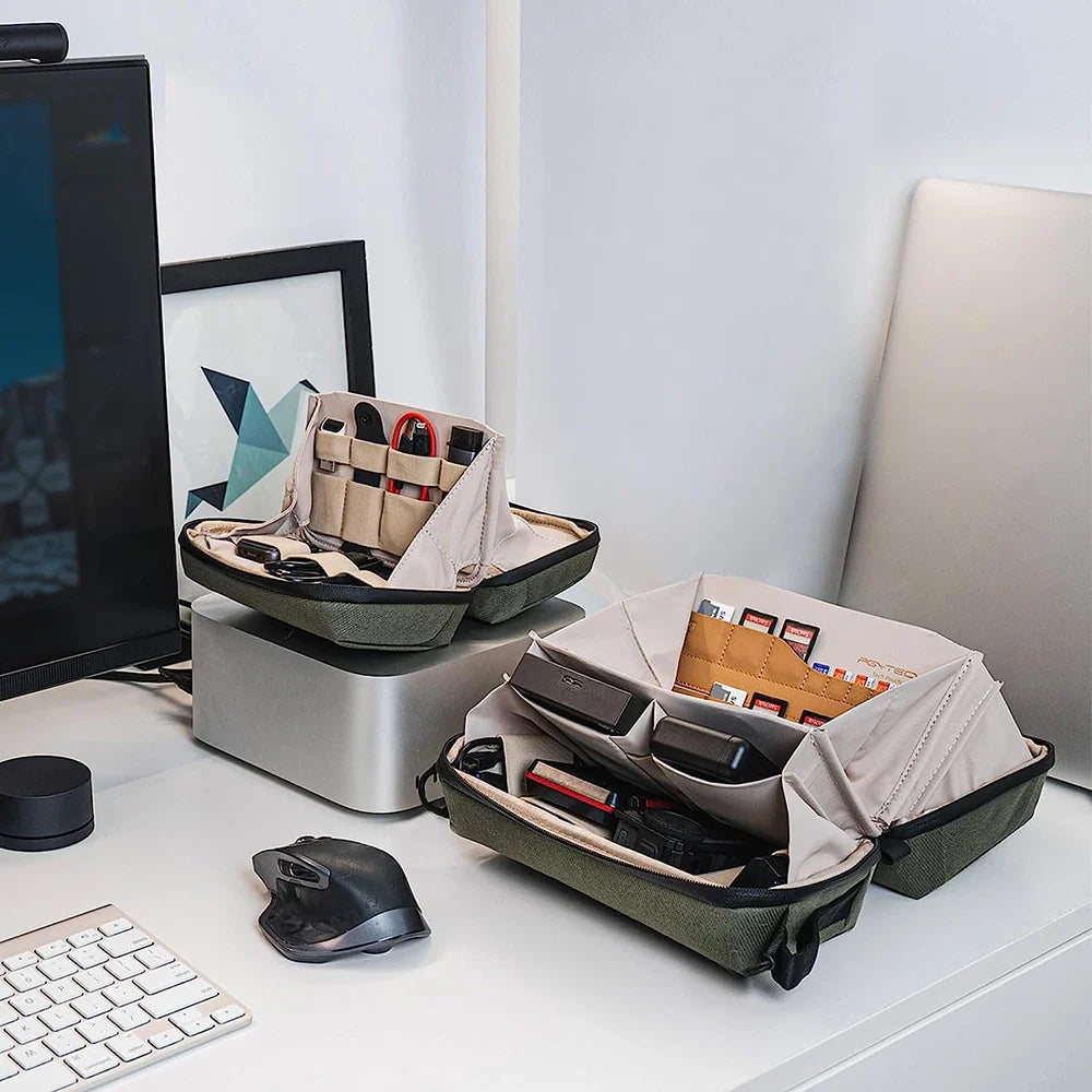PGYTECH Waterproof Tech Organizer Pouch – Small Electronics Bag for Cables, Phones & Batteries