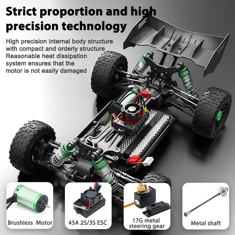 1:14 95KM/H Brushless RC Car – Professional 4WD Electric High-Speed Off-Road Drift Toy for Kids, VS WLtoys 144010