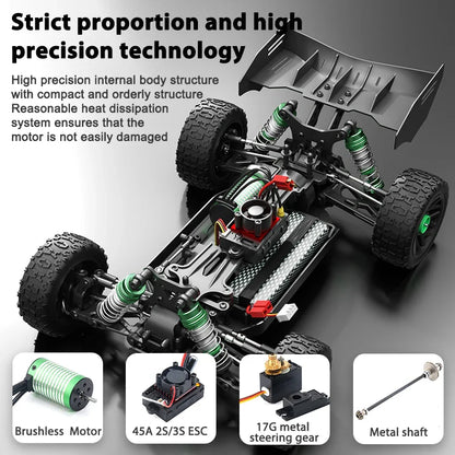 1:14 95KM/H Brushless RC Car – Professional 4WD Electric High-Speed Off-Road Drift Toy for Kids, VS WLtoys 144010