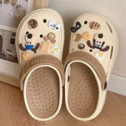 14PCS Fashion Shoe Charms Set – Cute 3D Cartoon Animal Buckle Accessories for DIY Shoes
