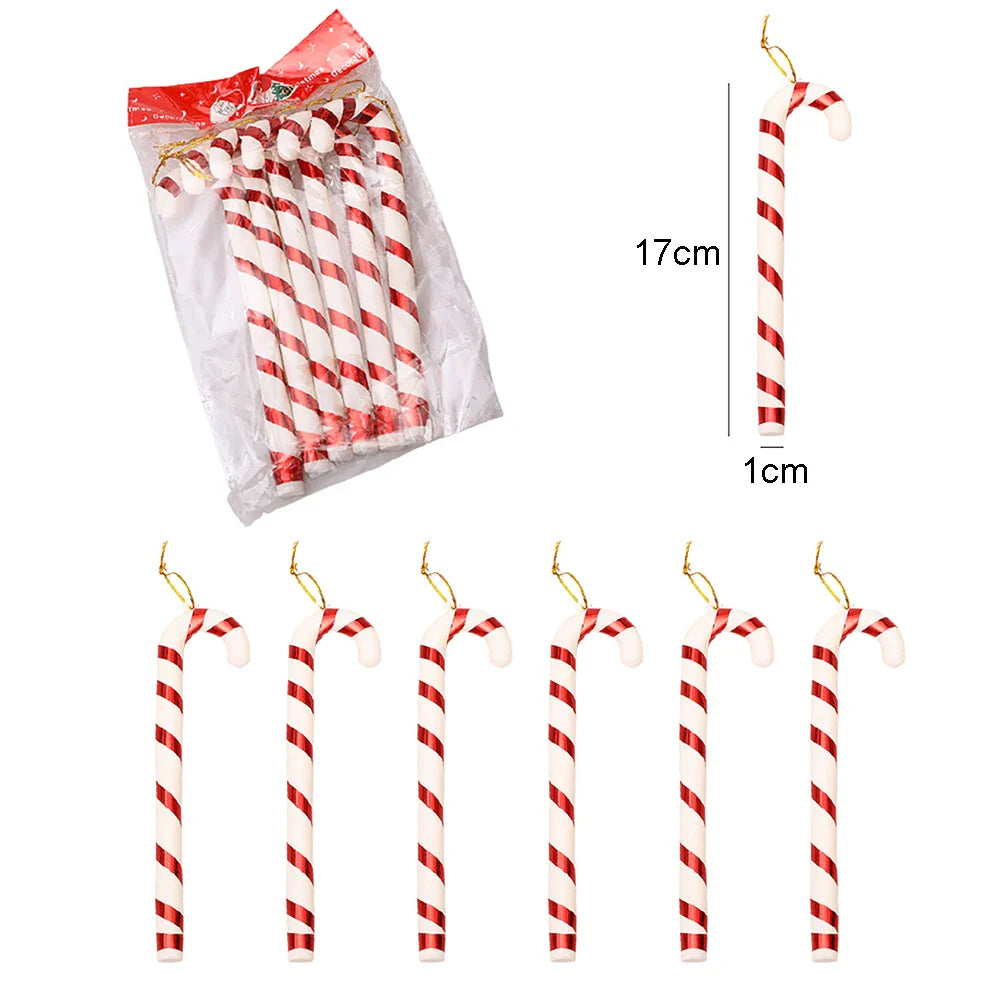 Christmas Candy Decorations – Red & Gold Candy Canes and Pine Cones for Xmas Tree and Home Decor 2025