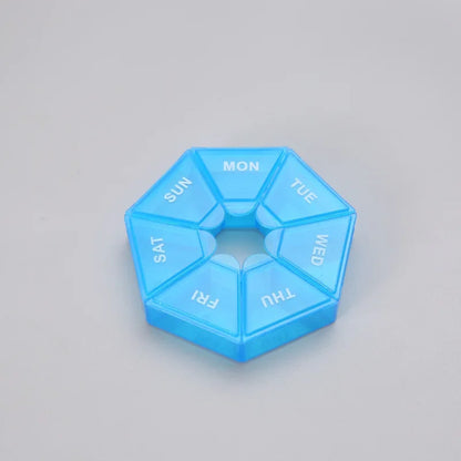 Mini Portable 7-Day Pill Organizer – Travel Vitamin & Medicine Storage Box for Tablets & Capsules