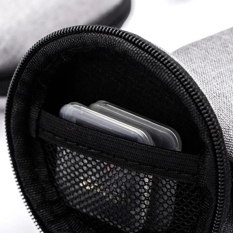 Portable Shockproof Headphone Case – Hard Shell Earphone Bag for Headset, Memory Card & USB Cable Storage