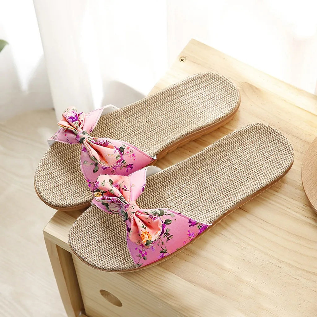 Summer Women’s Bohemian Beach Slippers – Handmade Ethnic Style Espadrille Platform Flip Flops